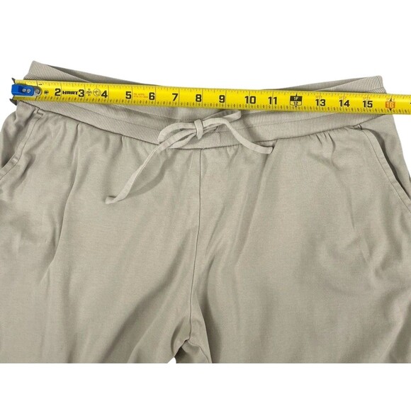 Haven Well Within 100% Cotton Joggers Athleisure Yoga Lounge Beige Tan Large - Picture 6 of 10